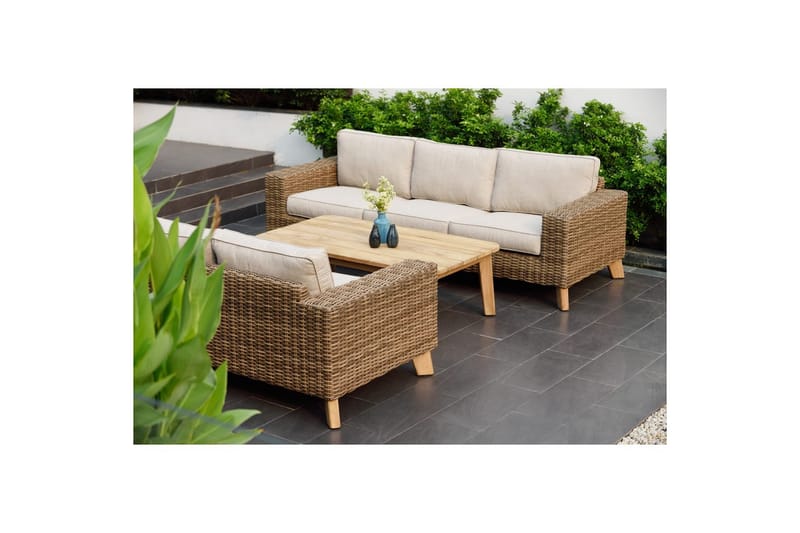 Udendørs møbelgruppe Lifestyle Garden Bahamas 2 x 3-personers & sofabord 110 - Have - Udendørs miljø - Altan & terrasse - Altanmøbler