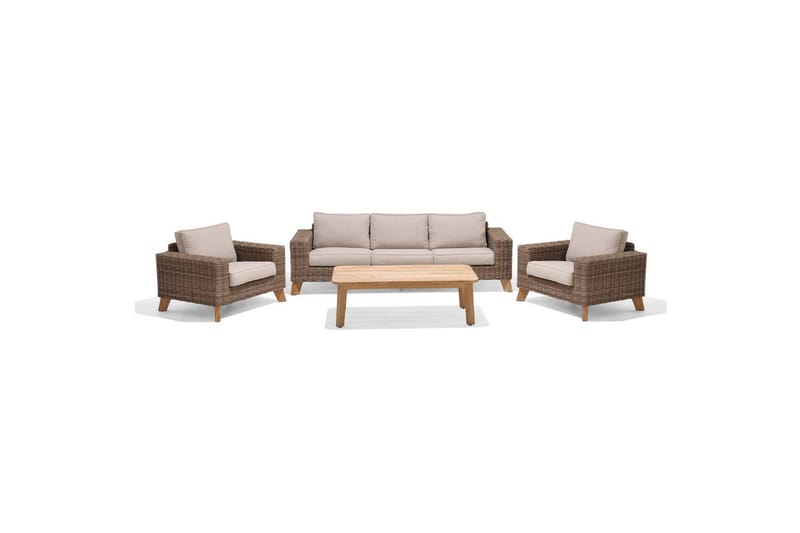 Udendørs møbelgruppe Lifestyle Garden Bahamas 2 x lænestol & 3-personers & sofabord 140 - Have - Udendørs miljø - Altan & terrasse - Altanmøbler