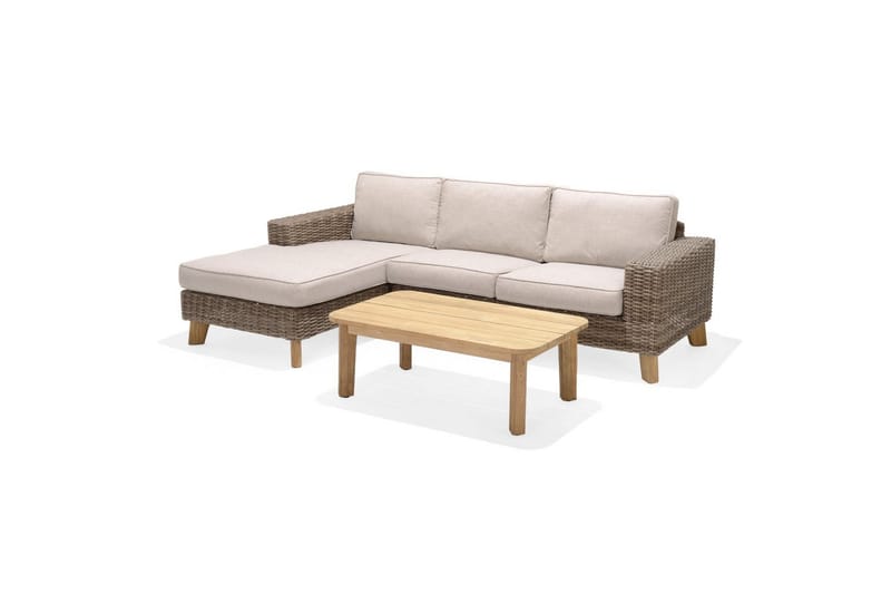 Udendørs møbelgruppe Lifestyle Garden Bahamas 2-personers & chaiselong højre sofabord 110 - Have - Udendørs miljø - Altan & terrasse - Altanmøbler