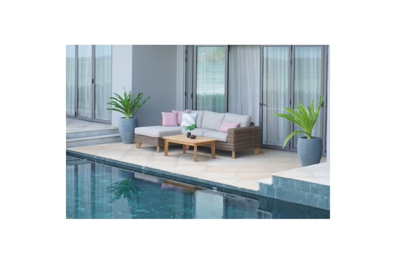 Udendørs møbelgruppe Lifestyle Garden Bahamas 2-personers & chaiselong højre sofabord 110 - Have - Udendørs miljø - Altan & terrasse - Altanmøbler