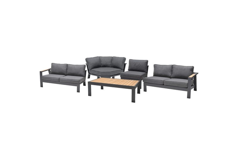 Udendørs møbelgruppe Lifestyle Garden PALAU 2-sæders højre & venstre + hjørnesofa stol + sidestol + sofabord 140 cm, undefined