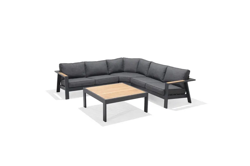 Udendørs møbelgruppe Lifestyle Garden PALAU 2-sæders højre & venstre + hjørnesofa stol + sofabord 100 cm, undefined