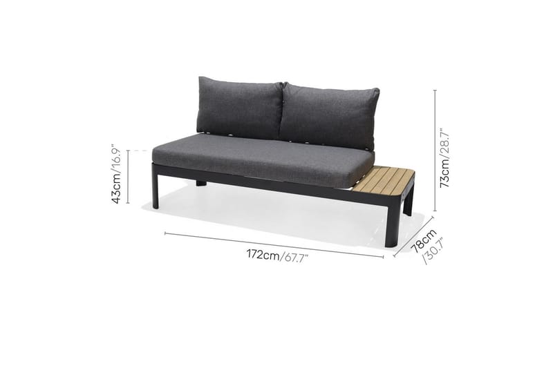 Udendørs møbelgruppe Lifestyle Garden Portals 2-sæde & 3-sæde modulsofa & sofabord - Have - Udendørs miljø - Altan & terrasse - Altanmøbler