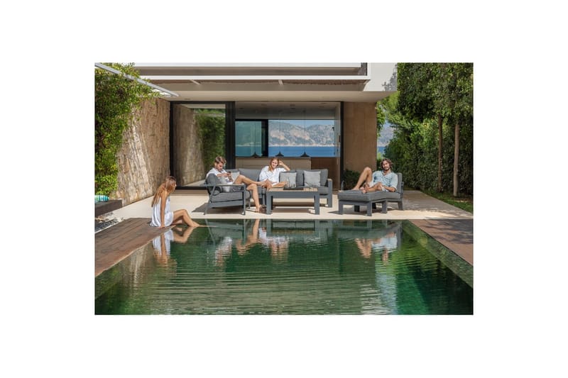 Udendørs møbelgruppe Lifestyle Garden PALAU 2-sæders højre & venstre + hjørnesofa stol + sofabord 100 cm - Have - Udendørs miljø - Altan & terrasse - Altanmøbler