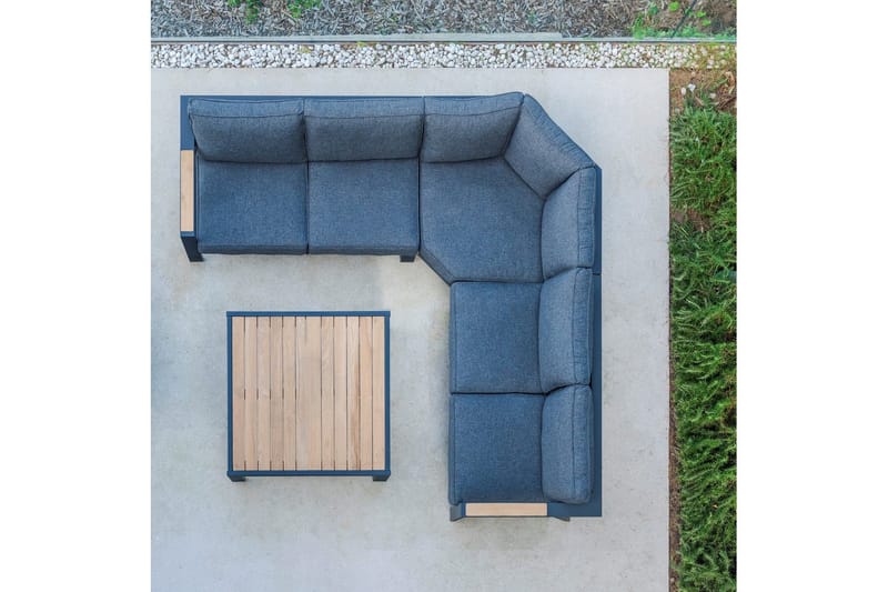 Udendørs møbelgruppe Lifestyle Garden PALAU 2-sæders højre & venstre + hjørnesofa stol + sofabord 100 cm - Have - Udendørs miljø - Altan & terrasse - Altanmøbler