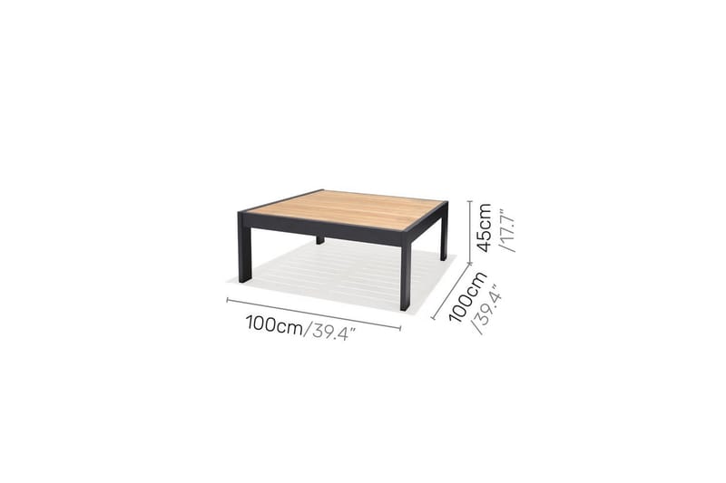 Udendørs møbelgruppe Lifestyle Garden PALAU 2-sæders højre & venstre + 2x hjørnesofa stol + 2x sidestol + sofabord 100 cm - Have - Udendørs miljø - Altan & terrasse - Altanmøbler
