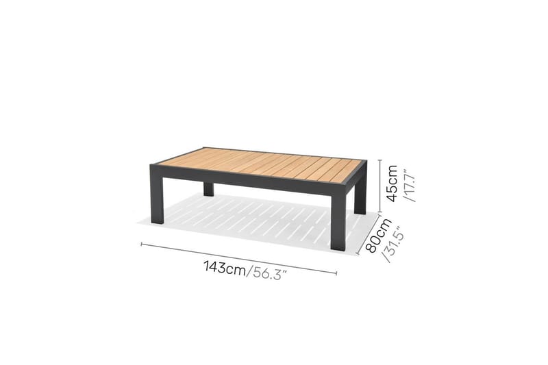 Udendørs møbelgruppe Lifestyle Garden PALAU 2-sæders højre & venstre + hjørnesofa stol + sidestol + sofabord 140 cm - Have - Udendørs miljø - Altan & terrasse - Altanmøbler