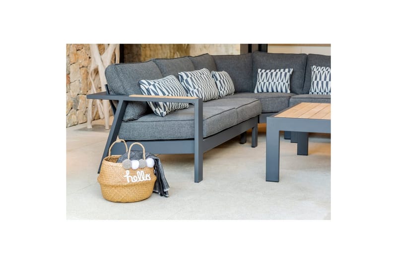 Udendørs møbelgruppe Lifestyle Garden PALAU 2-sæders højre & venstre + hjørnesofa stol + sidestol + sofabord 140 cm - Have - Udendørs miljø - Altan & terrasse - Altanmøbler