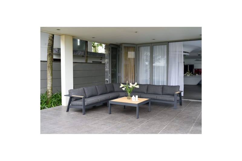 Udendørs møbelgruppe Lifestyle Garden PALAU 2-sæders højre & venstre + hjørnesofa stol + sidestol + sofabord 140 cm - Have - Udendørs miljø - Altan & terrasse - Altanmøbler
