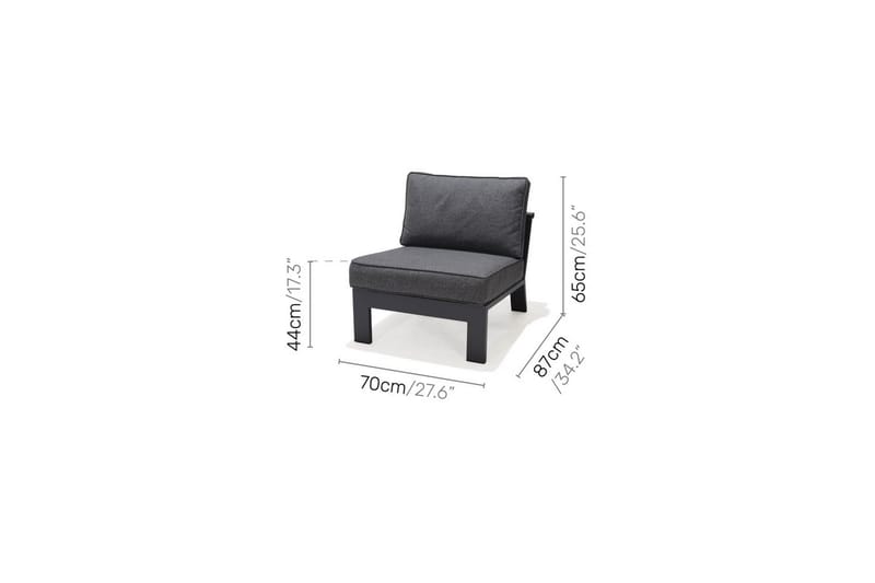 Udendørs møbelgruppe Lifestyle Garden PALAU 2-sæders højre & venstre + 2x hjørnesofa stol + 2x sidestol + sofabord 100 cm - Have - Udendørs miljø - Altan & terrasse - Altanmøbler