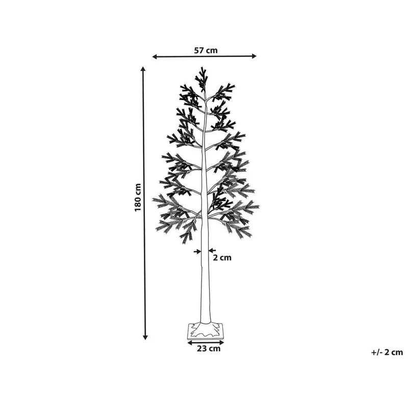 Udendørsdekoration Albioni - Hvid, Grøn/57x57x180 cm - Belysning - Julebelysning - Julelys udendørs