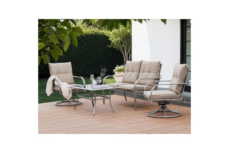 Udendørsgruppe Mestrino - Beige, sort - Have - Udendørs miljø - Altan & terrasse - Altanmøbler