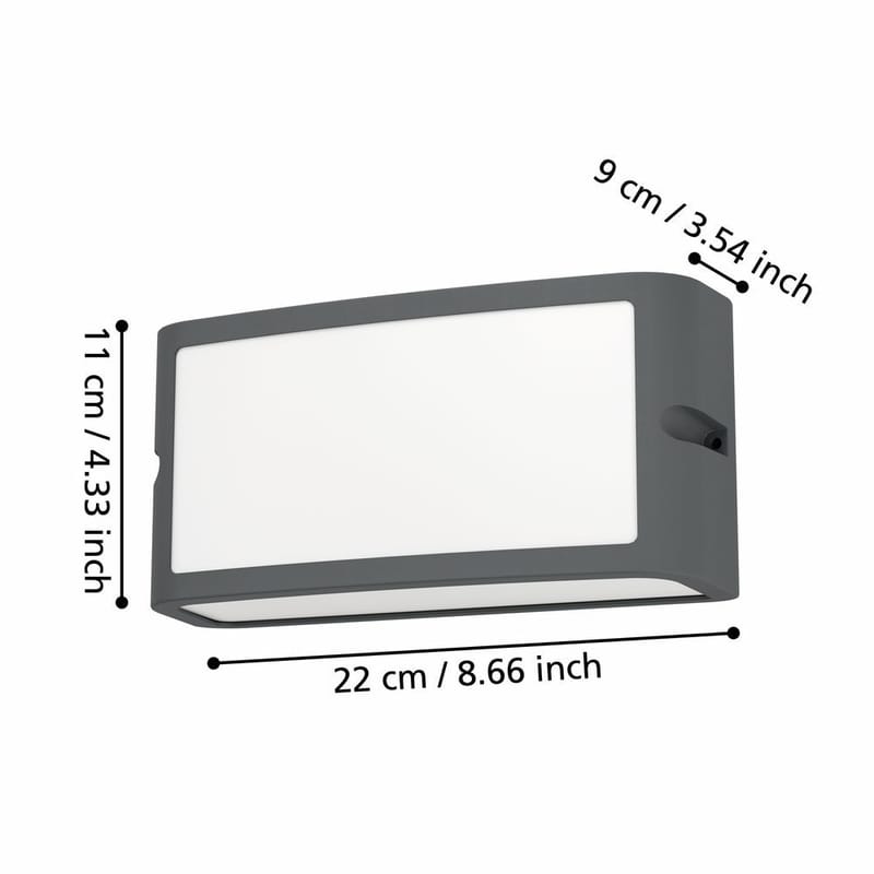 Udvendig væglampe Camarda - Antracit - Have - Udendørs miljø - Entré - Entrébelysning