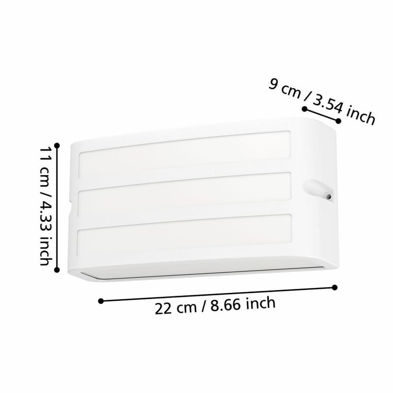 Udvendig væglampe Camarda Hvid - 11 cm - Have - Udendørs miljø - Entré - Entrébelysning