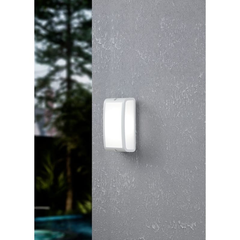 Udvendig væglampe Camarda - Hvid - Have - Udendørs miljø - Entré - Entrébelysning