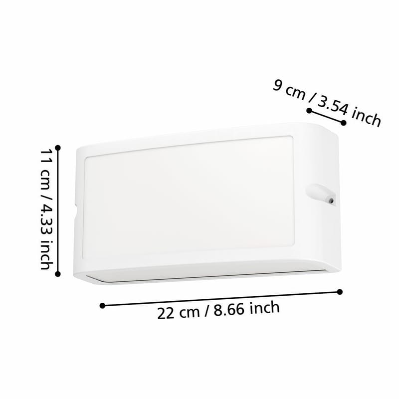 Udvendig væglampe Camarda - Hvid - Have - Udendørs miljø - Entré - Entrébelysning