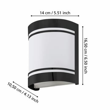 Udvendig væglampe Cerno - 14 cm - Have - Udendørs miljø - Entré - Entrébelysning