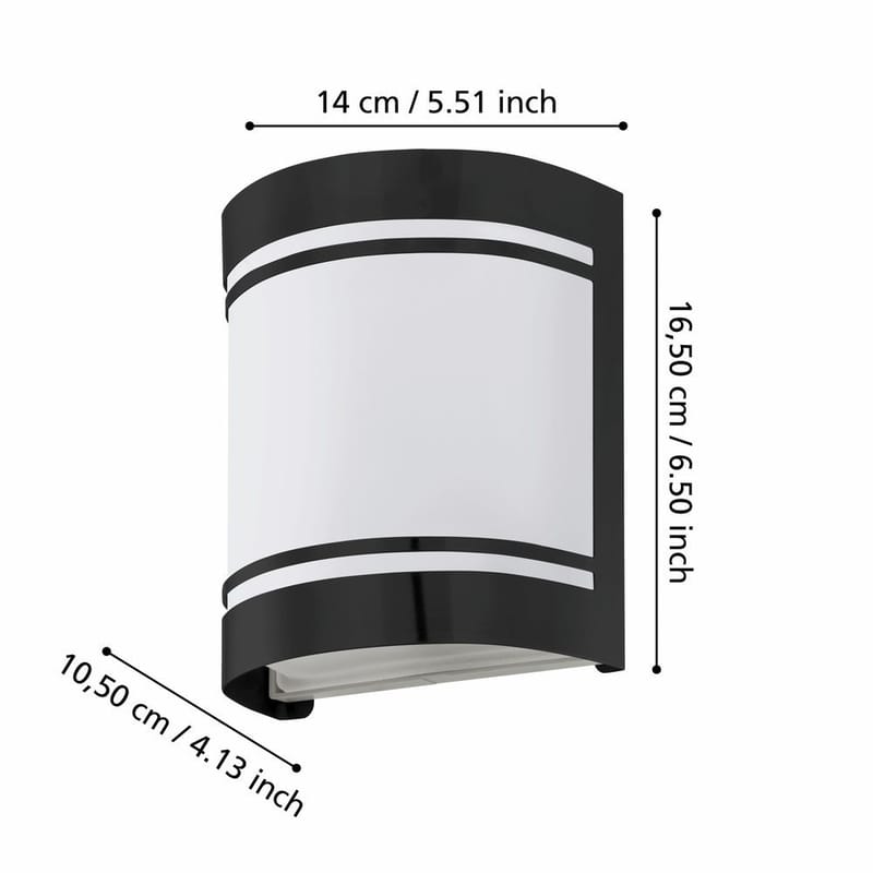 Udvendig væglampe Cerno - 14 cm - Have - Udendørs miljø - Entré - Entrébelysning