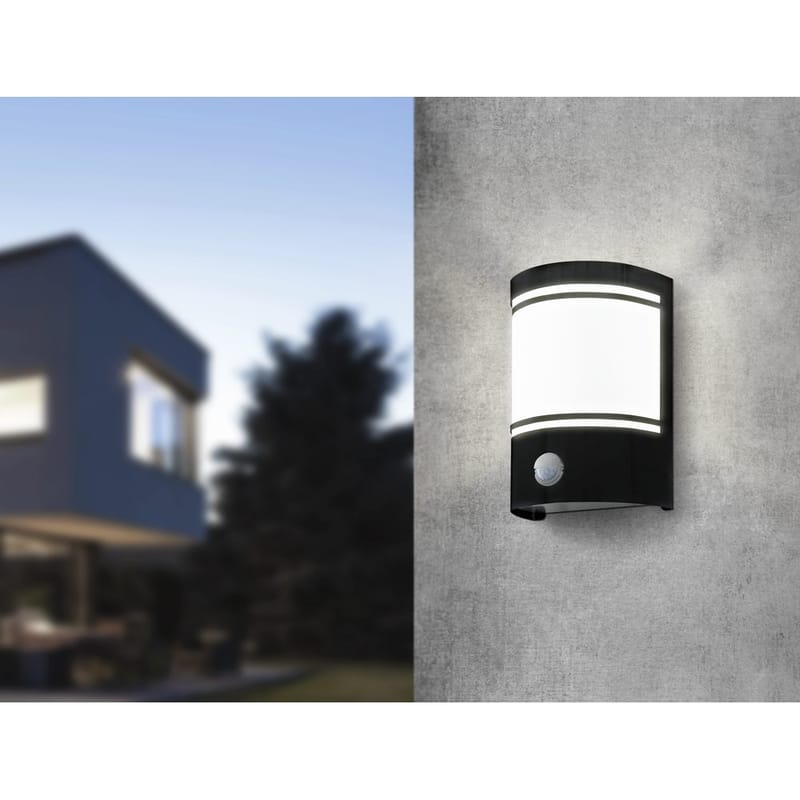 Udvendig væglampe Cerno med sensor - Sort - Have - Udendørs miljø - Entré - Entrébelysning