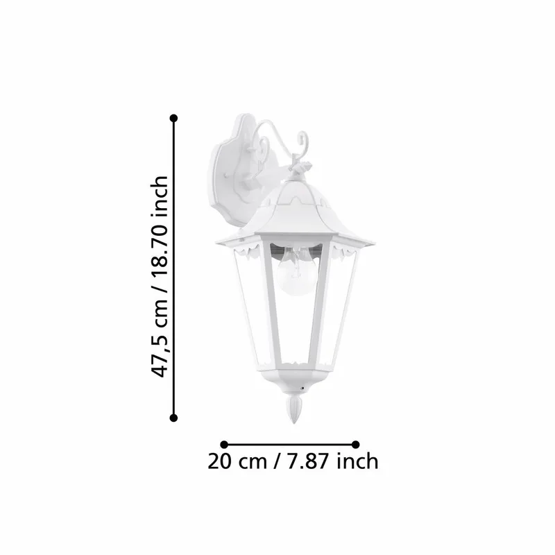 Udvendig væglampe Navedo Nedadrettet - Hvid - Have - Udendørs miljø - Entré - Entrébelysning