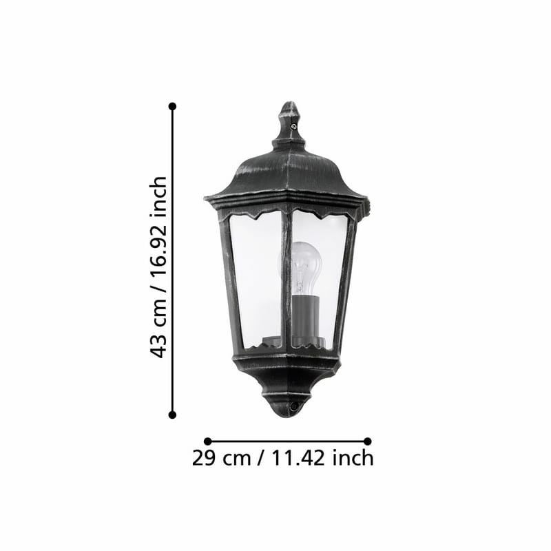 Udvendig væglampe Navedo Overflademonteret - 29 cm - Have - Udendørs miljø - Entré - Entrébelysning