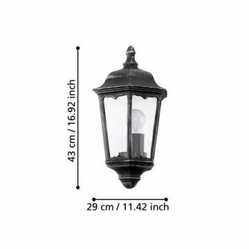 Udvendig væglampe Navedo Overflademonteret - 29 cm - Have - Udendørs miljø - Entré - Entrébelysning