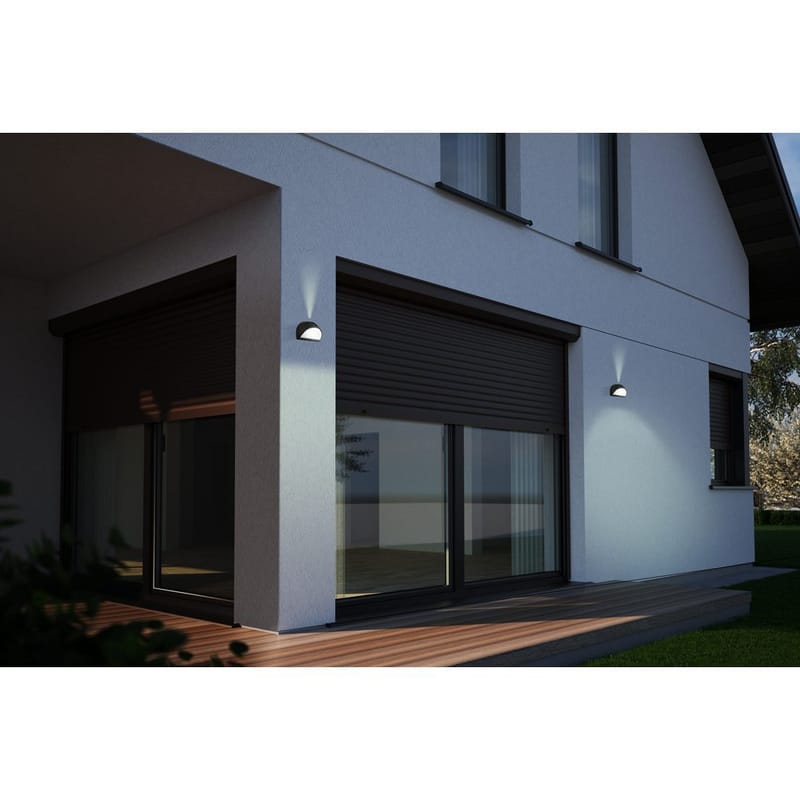 Udvendig væglampe Onja - Sort - Have - Udendørs miljø - Entré - Entrébelysning