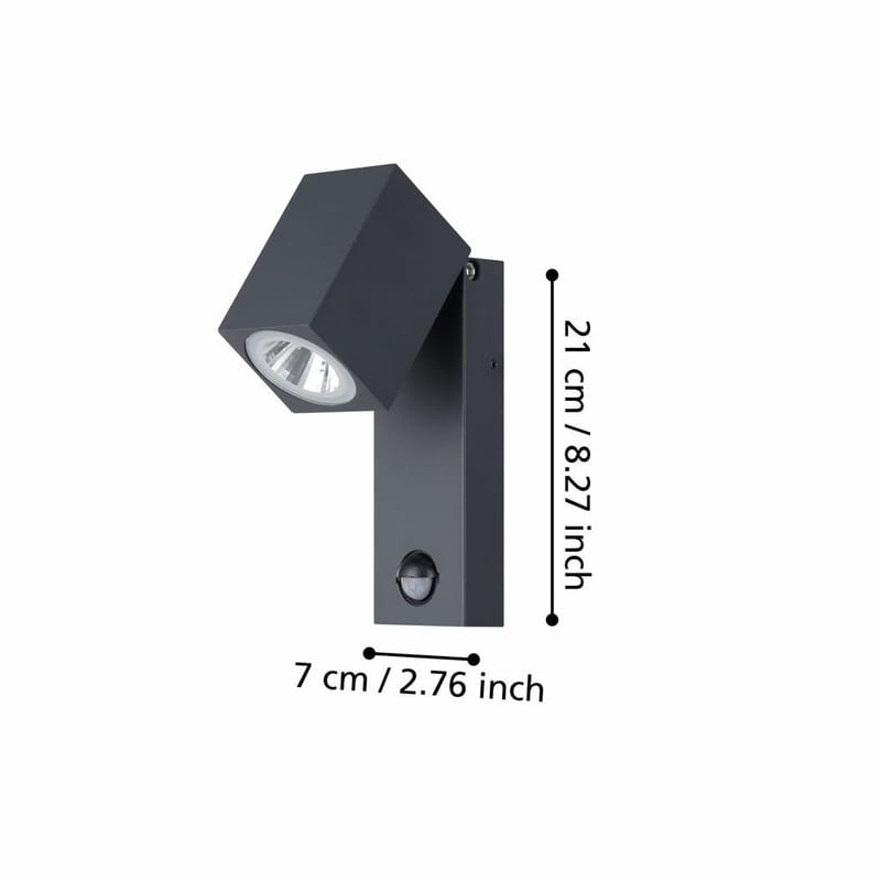 Udvendig væglampe Sakeda med sensor - 7 cm - Have - Udendørs miljø - Entré - Entrébelysning