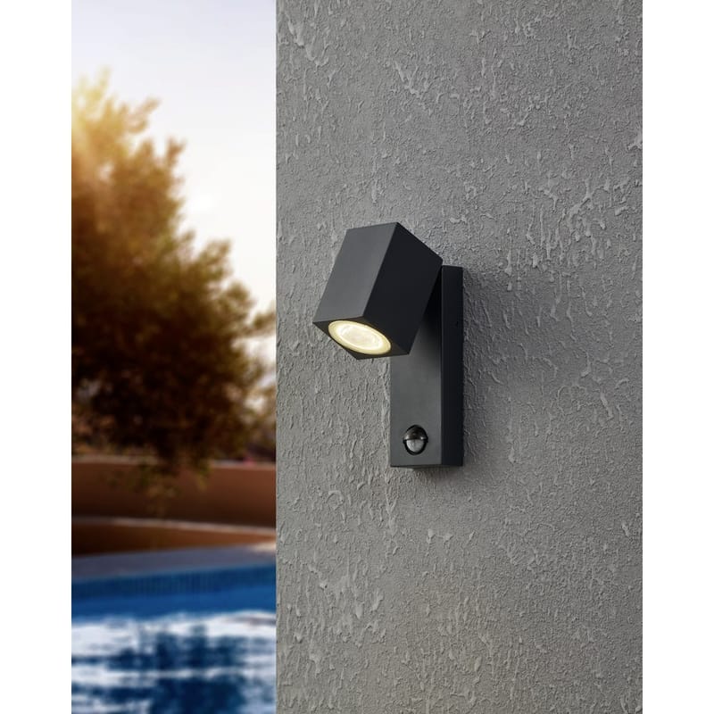 Udvendig væglampe Sakeda med sensor - Antracit - Have - Udendørs miljø - Entré - Entrébelysning