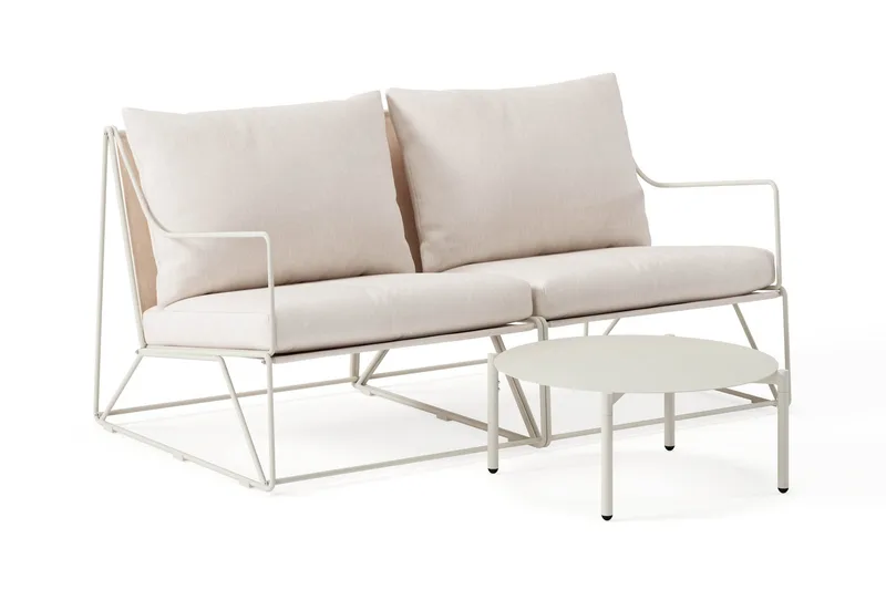 Usteryd Havesofa 2-personers med Usteryd Sofabord - Beige - Have - Udendørs miljø - Altan & terrasse - Altanmøbler