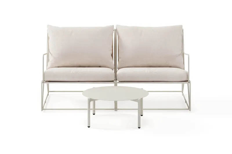 Usteryd Havesofa 2-personers med Usteryd Sofabord, Beige