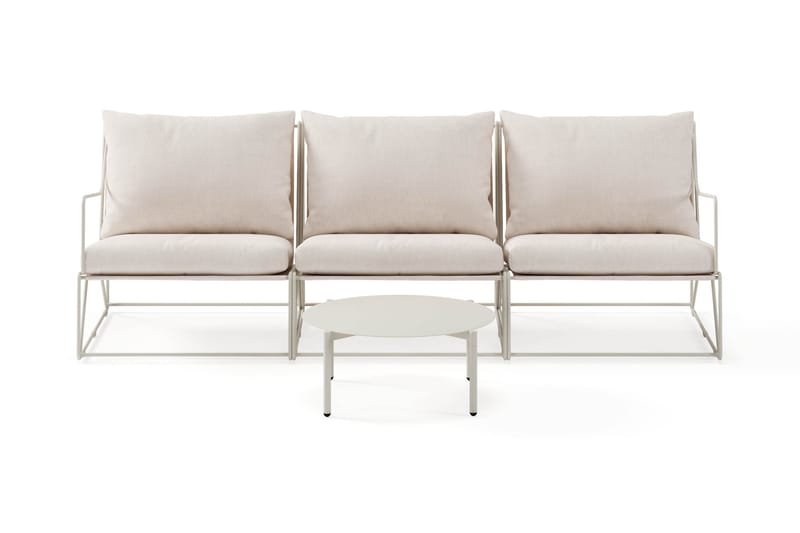 Usteryd Havesofa 3-personers med Usteryd Sofabord - Beige - Have - Udendørs miljø - Altan & terrasse - Altanmøbler