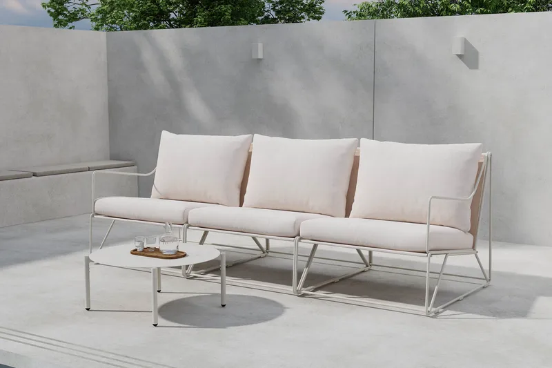 Usteryd Havesofa 3-personers med Usteryd Sofabord - Beige - Have - Udendørs miljø - Altan & terrasse - Altanmøbler