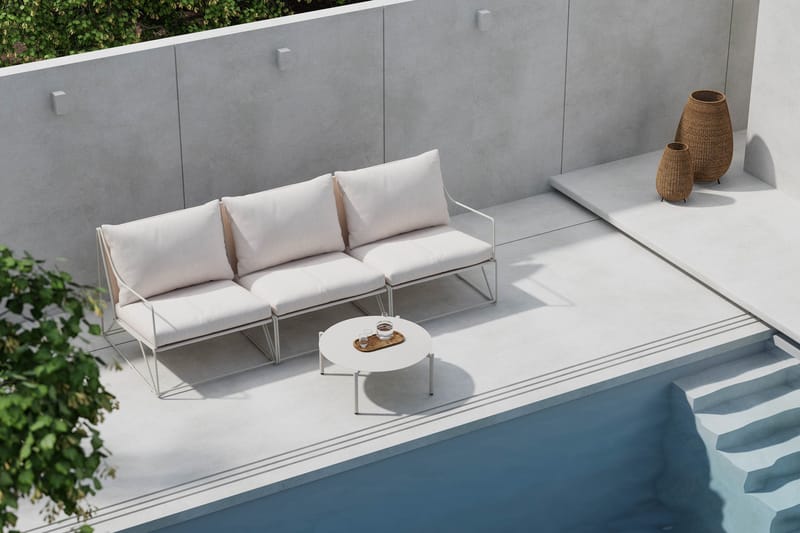 Usteryd Havesofa 3-personers med Usteryd Sofabord - Beige - Have - Udendørs miljø - Altan & terrasse - Altanmøbler