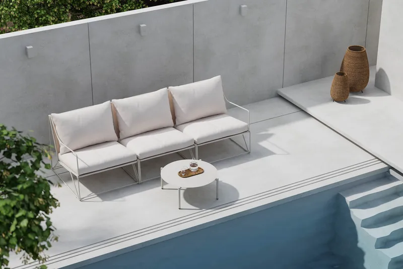 Usteryd Havesofa 3-personers med Usteryd Sofabord - Beige - Have - Udendørs miljø - Altan & terrasse - Altanmøbler