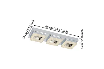 Væg-/Loftlampe Eglo Fradelo med 3 Lamper - Sølv - Have - Udendørs miljø - Altan & terrasse - Altanbelysning