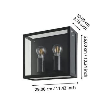 Væglampe Alamonte - 26 cm - Have - Udendørs miljø - Entré - Entrébelysning