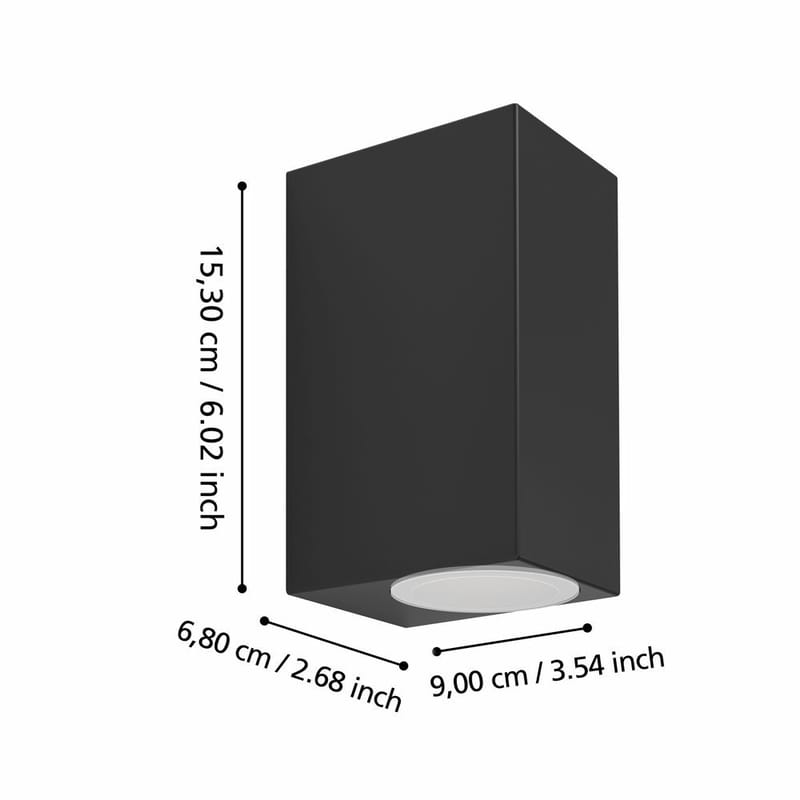 Væglampe Jabaga med 2 lamper - 15,5 cm - Have - Udendørs miljø - Entré - Entrébelysning