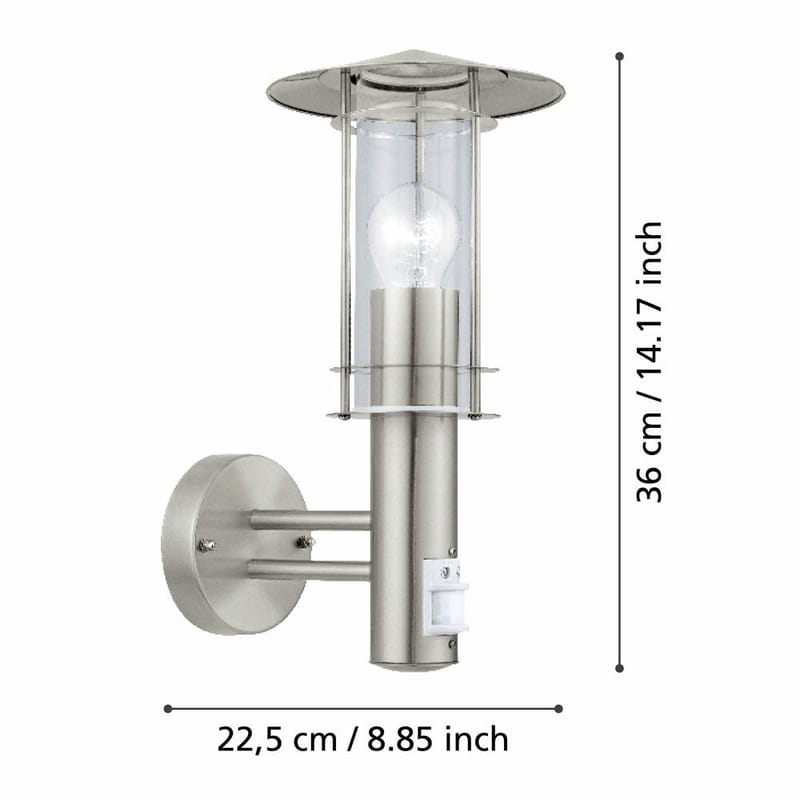 Væglampe Lisio med sensor - 36 cm - Have - Udendørs miljø - Entré - Entrébelysning
