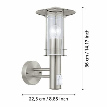 Væglampe Lisio med sensor - 36 cm - Have - Udendørs miljø - Entré - Entrébelysning