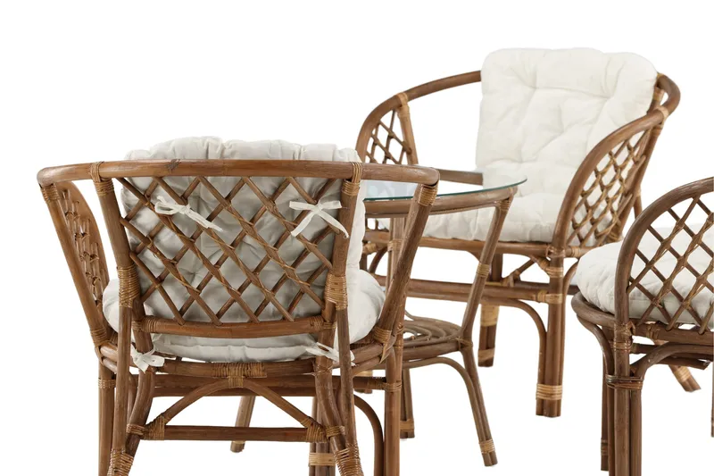 Wera Sofagruppe Udendørs 4-personers - Brun/Hvid - Have - Udendørs miljø - Altan & terrasse - Altanmøbler