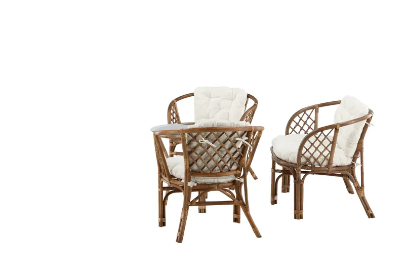 Wera Sofagruppe Udendørs 4-personers - Brun/Hvid - Have - Udendørs miljø - Altan & terrasse - Altanmøbler