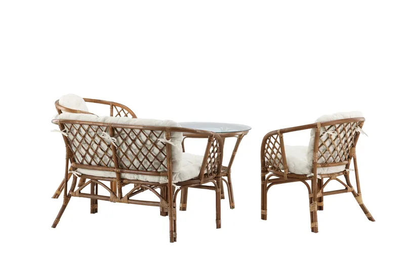 Wera Sofagruppe Udendørs 4-personers - Brun/Hvid - Have - Udendørs miljø - Altan & terrasse - Altanmøbler