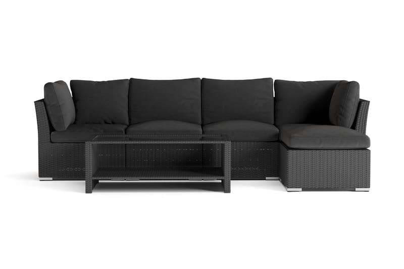 Wisconsin Premium Loungegruppe Udendørs – Sofagruppe til Terrassen i Polyrattan - Sort - Have - Udendørs miljø - Altan & terrasse - Altanmøbler