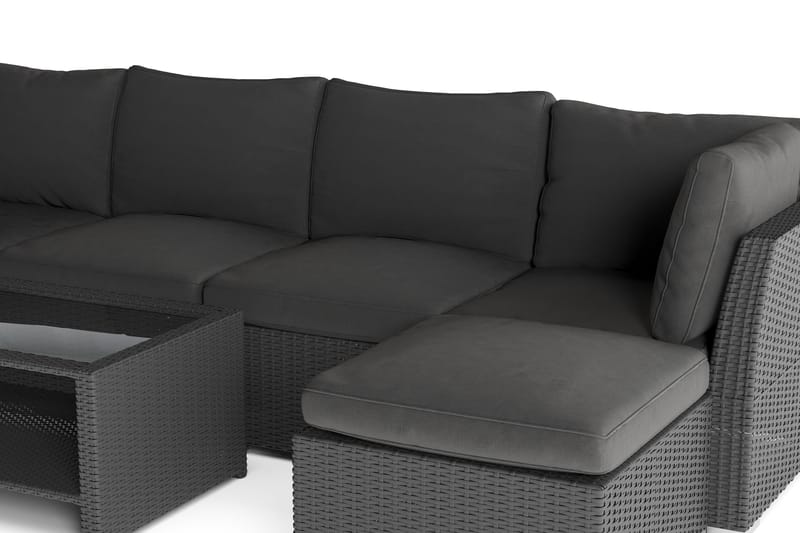 Wisconsin Premium Loungegruppe Udendørs – Sofagruppe til Terrassen i Polyrattan - Sort - Have - Udendørs miljø - Altan & terrasse - Altanmøbler