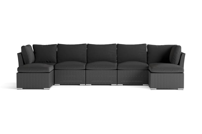 Wisconsin Premium Stor Loungegruppe Udendørs Polyrattan - Sort - Have - Udendørs miljø - Altan & terrasse - Altanmøbler