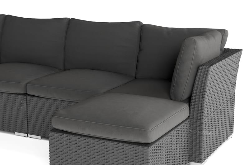 Wisconsin Premium Stor Loungegruppe Udendørs Polyrattan - Sort - Have - Udendørs miljø - Altan & terrasse - Altanmøbler