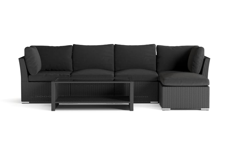 Wisconsin Premium Loungegruppe Udendørs – Sofagruppe til Terrassen i Polyrattan - Sort - Have - Udendørs miljø - Altan & terrasse - Altanmøbler