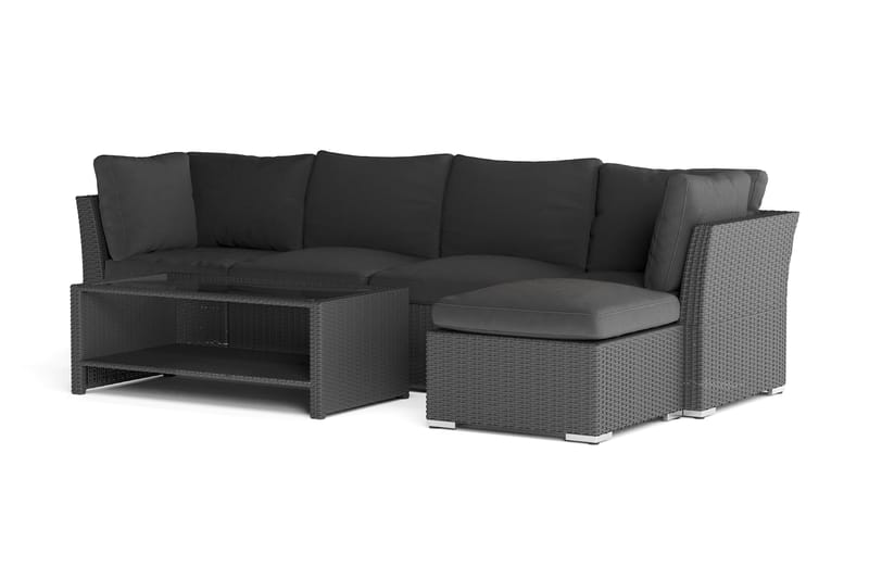Wisconsin Premium Loungegruppe Udendørs – Sofagruppe til Terrassen i Polyrattan - Sort - Have - Udendørs miljø - Altan & terrasse - Altanmøbler