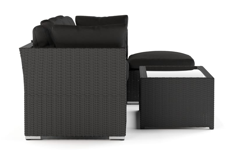 Wisconsin Premium Loungegruppe Udendørs – Sofagruppe til Terrassen i Polyrattan - Sort - Have - Udendørs miljø - Altan & terrasse - Altanmøbler